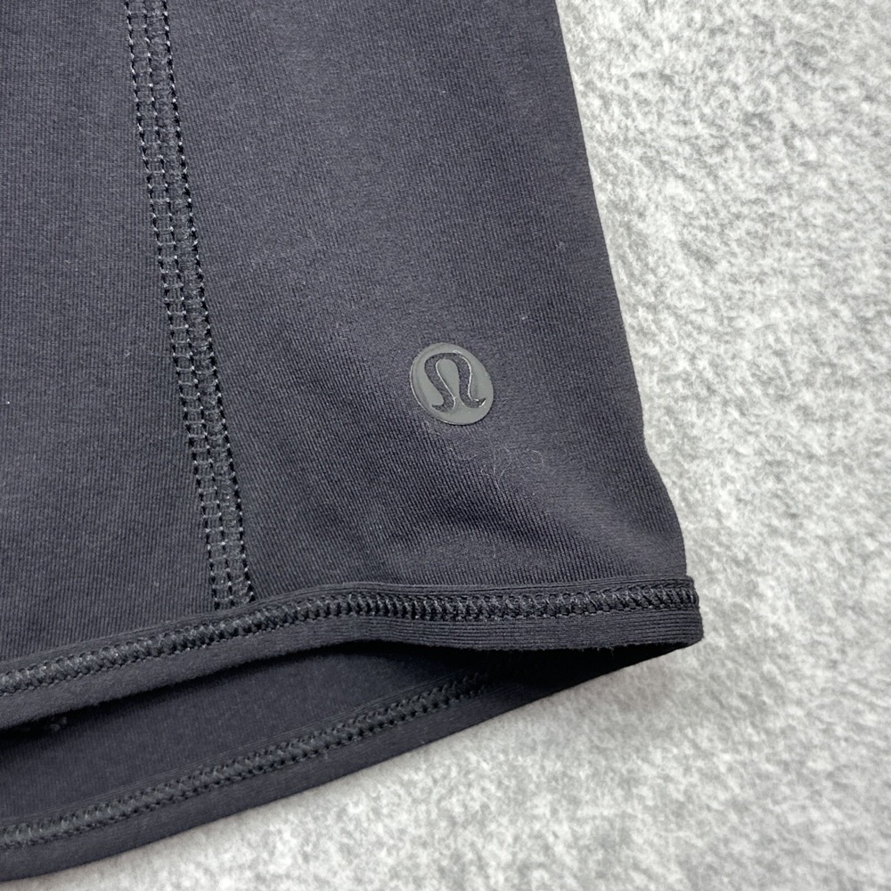 Lululemon Making Moves Top Women 4 Black Blue Split Back Pleated Athleisure Wear - Picture 6 of 12